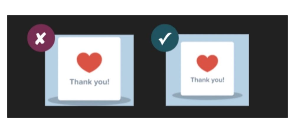 Il bordo dell'immagine deve essere sufficientemente ampio
